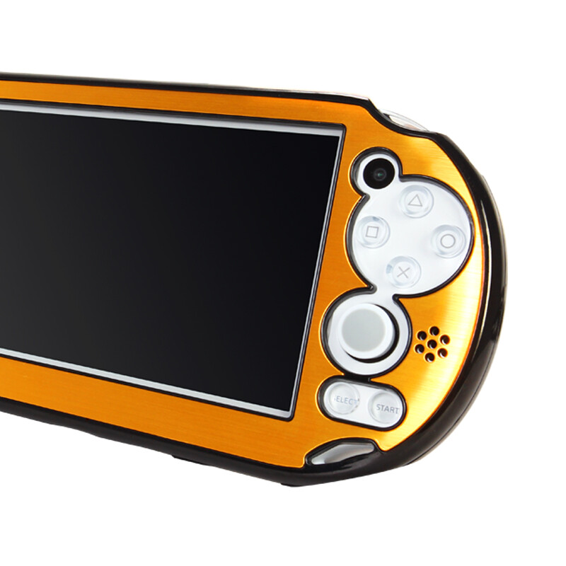 麦凯莱 索尼PSV游戏主机配件保护壳硬壳金属光泽国行 金色